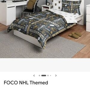FOCO NHL Golden Knights Comforter Set - Black and Gold